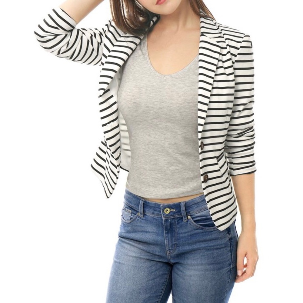 Monteau Striped Blazer M